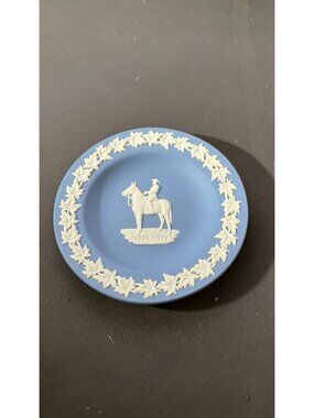 Wedgwood Commemorative Plate Blue & White Royal Canadian Mountie